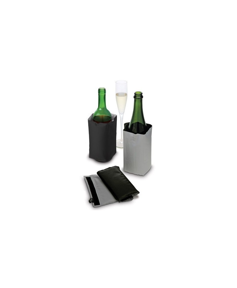 Wine chiller pouch with velcro