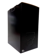 Caja para bag in box, de 5 litros de color negro